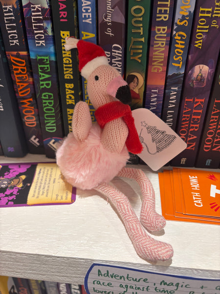 Flamingo Knitted Christmas Bauble