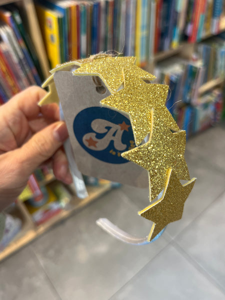 A is for Alice Gold Star Headband