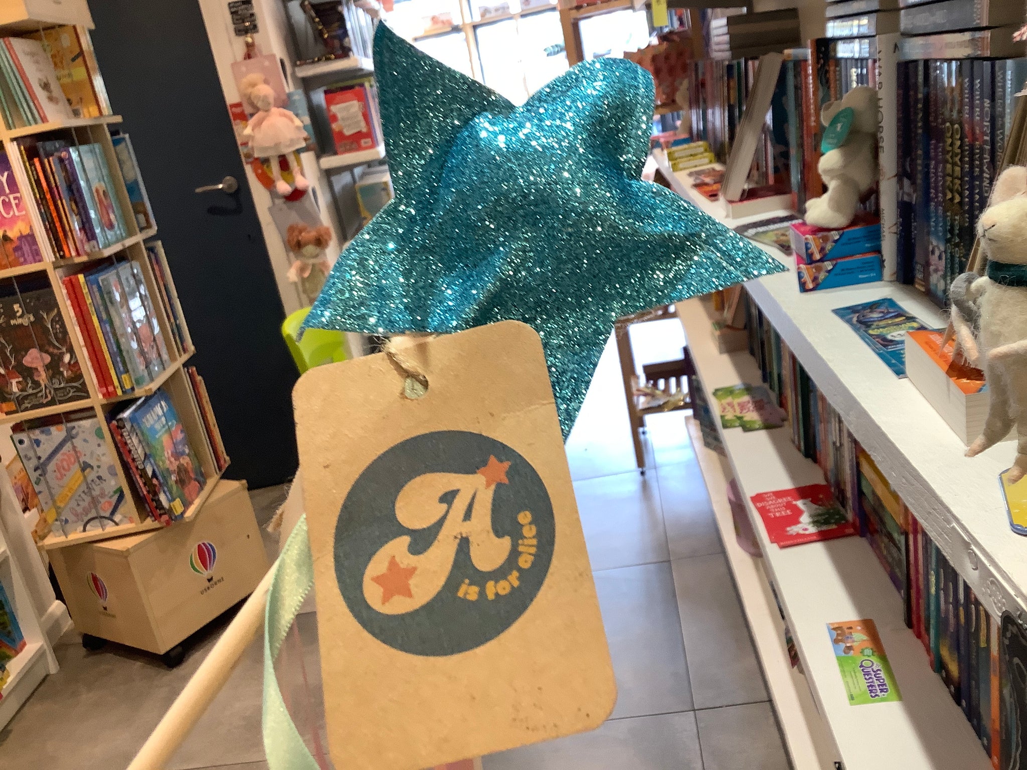 A is for Alice Glitter Wand Blue