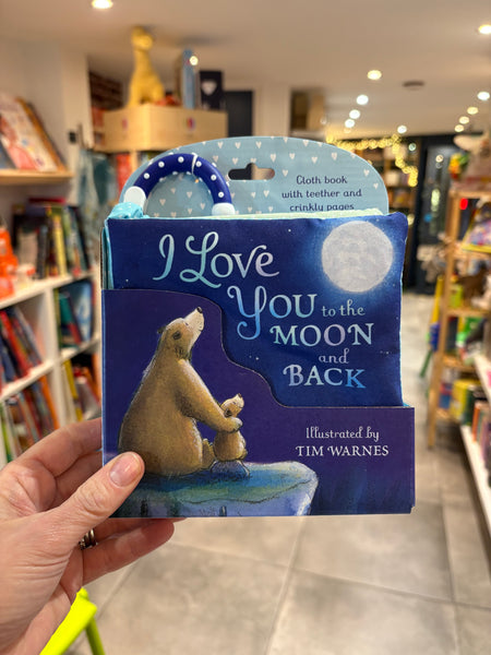 I Love You to the The Moon and Back - Cloth Book with Teether