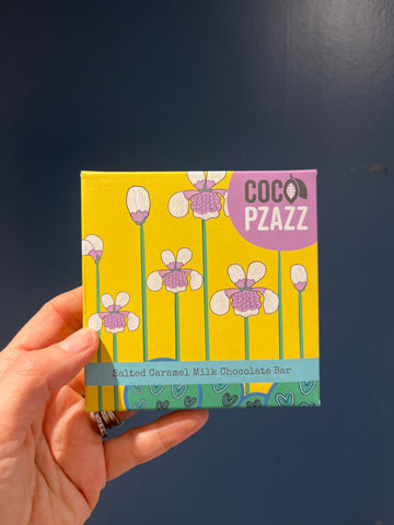 Coco Pzazz Salted Caramel Milk Chocolate Bar