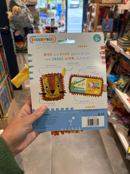 Sensory Snuggables Lion Puppet Soft Book