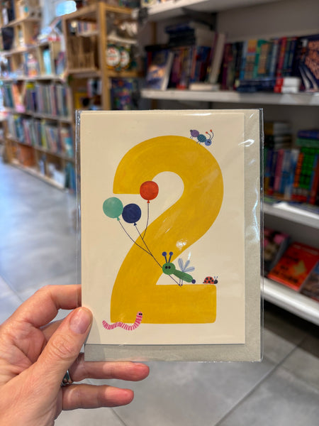 Number 2 Age Card (bugs) - Daria Solak