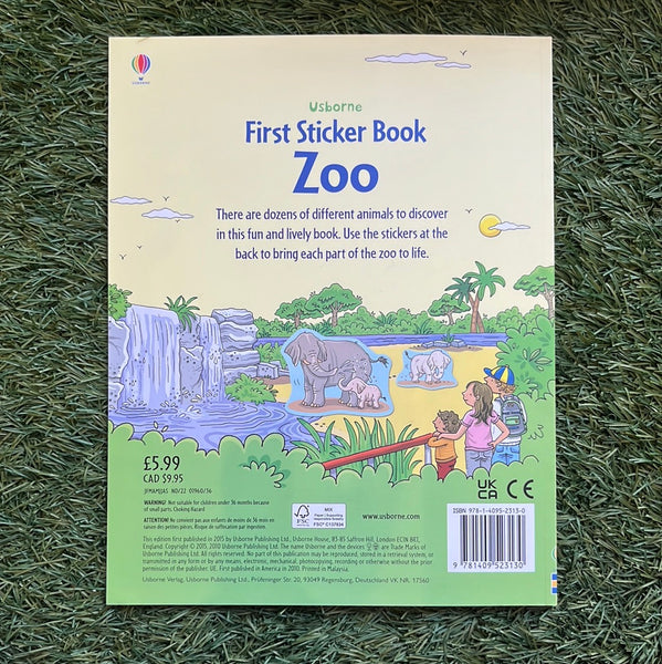 Usborne First Sticker Book Zoo