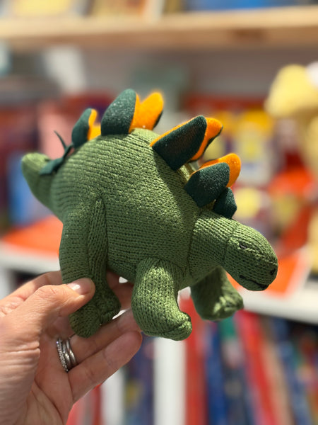 Best Years Knitted Green Stegosaurus Rattle