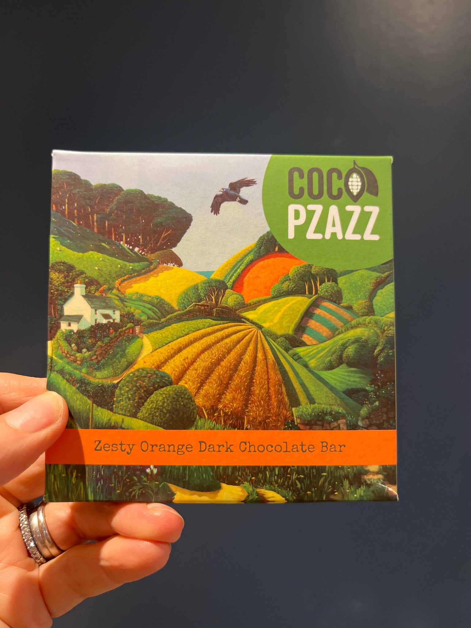 Coco Pzazz Zesty Orange Dark Chocolate Bar