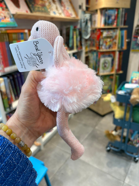 Best Years Knitted Flamingo Rattle