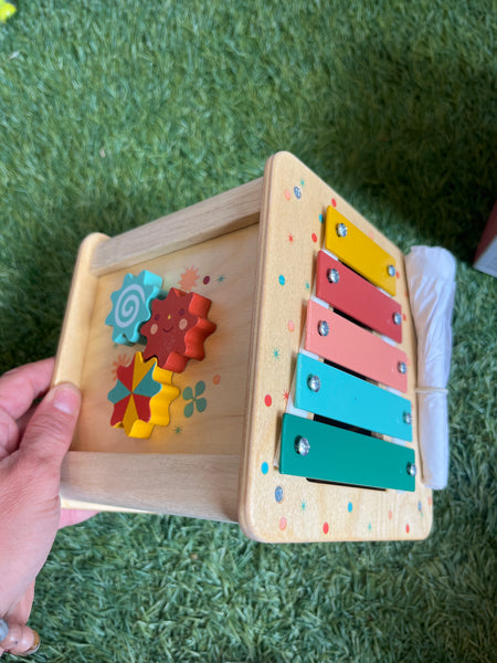 Wooden Toddler Activity Cube