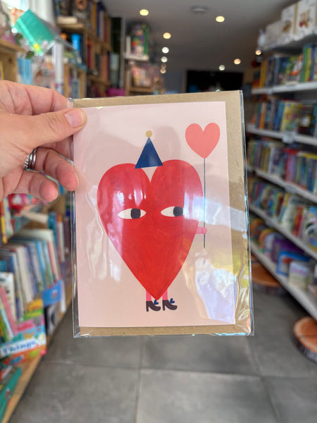 Daria Solak Heart holding balloon Card