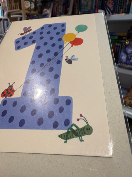 Number 1 Age Card (bugs) - Daria Solak