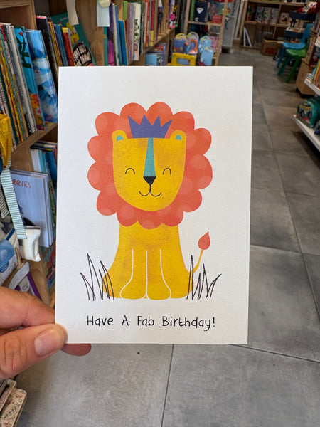 Have a Fab Birthday Lion Card