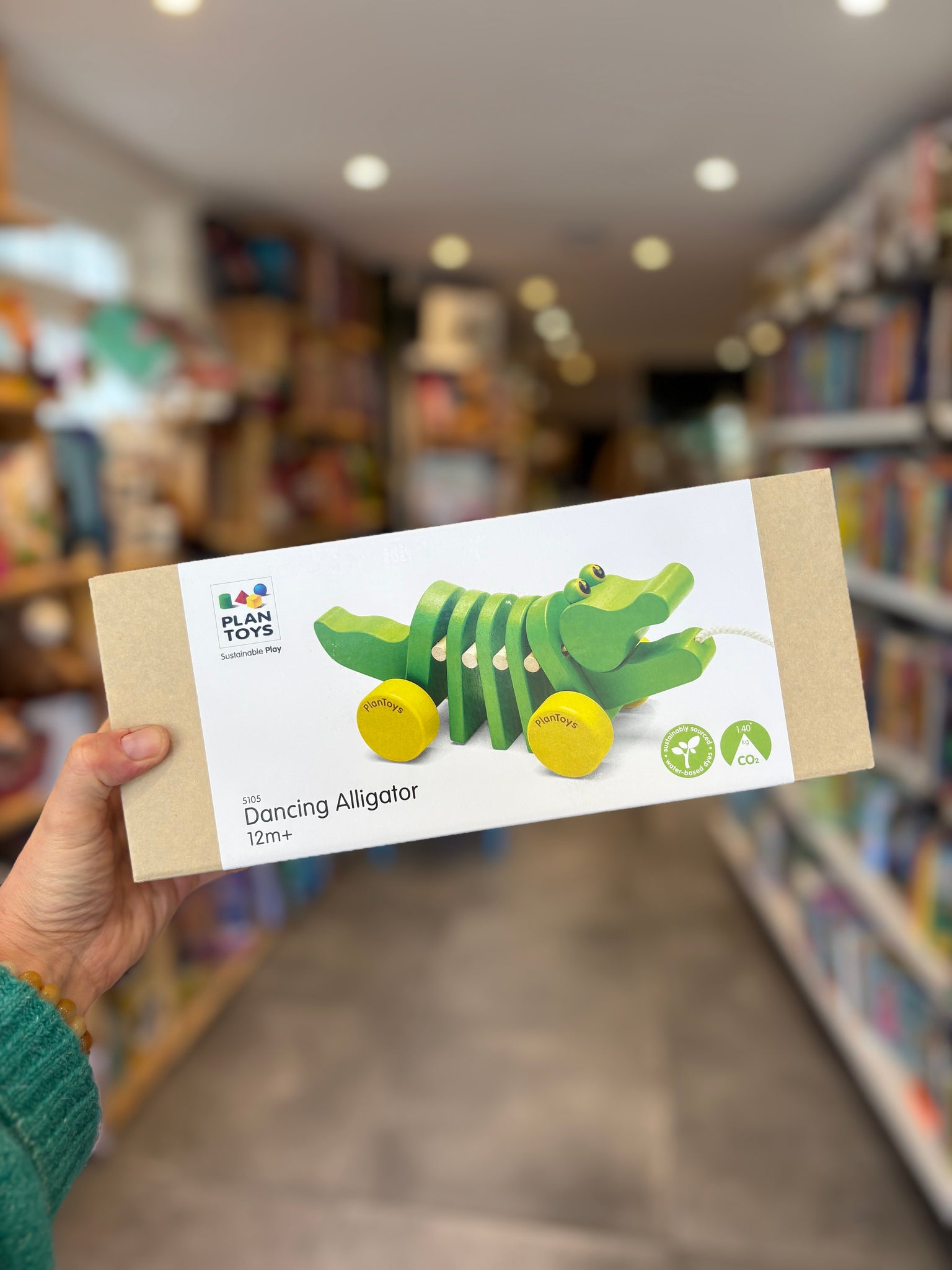 Plan Toys Dancing Alligator Wooden Pull Along Toy