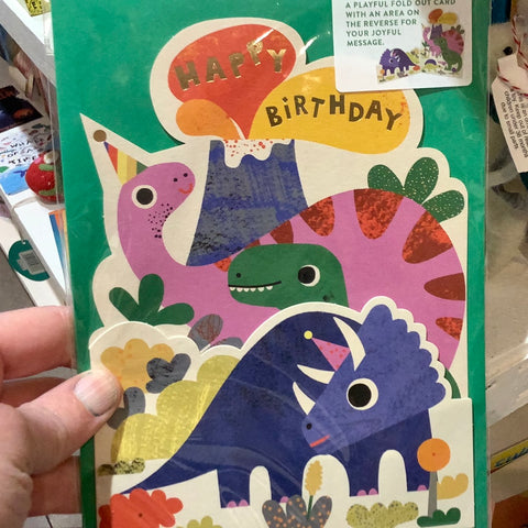 Raspberry Blossom Fold Out Card Happy Birthday