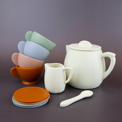 Baby Ellor Silicone Tea Play Set - White