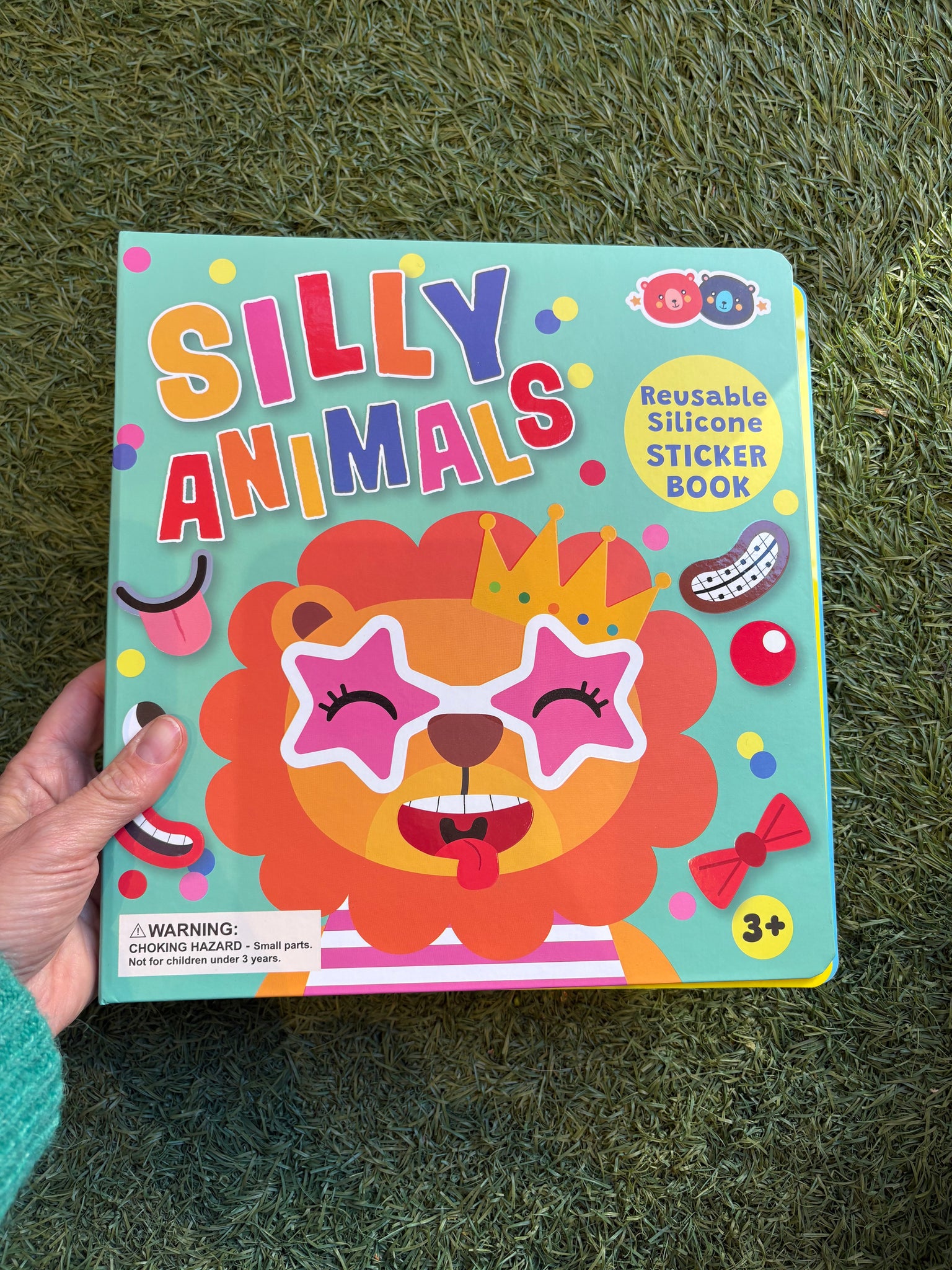 Silly Animals Reusable Silicone Sticker Book
