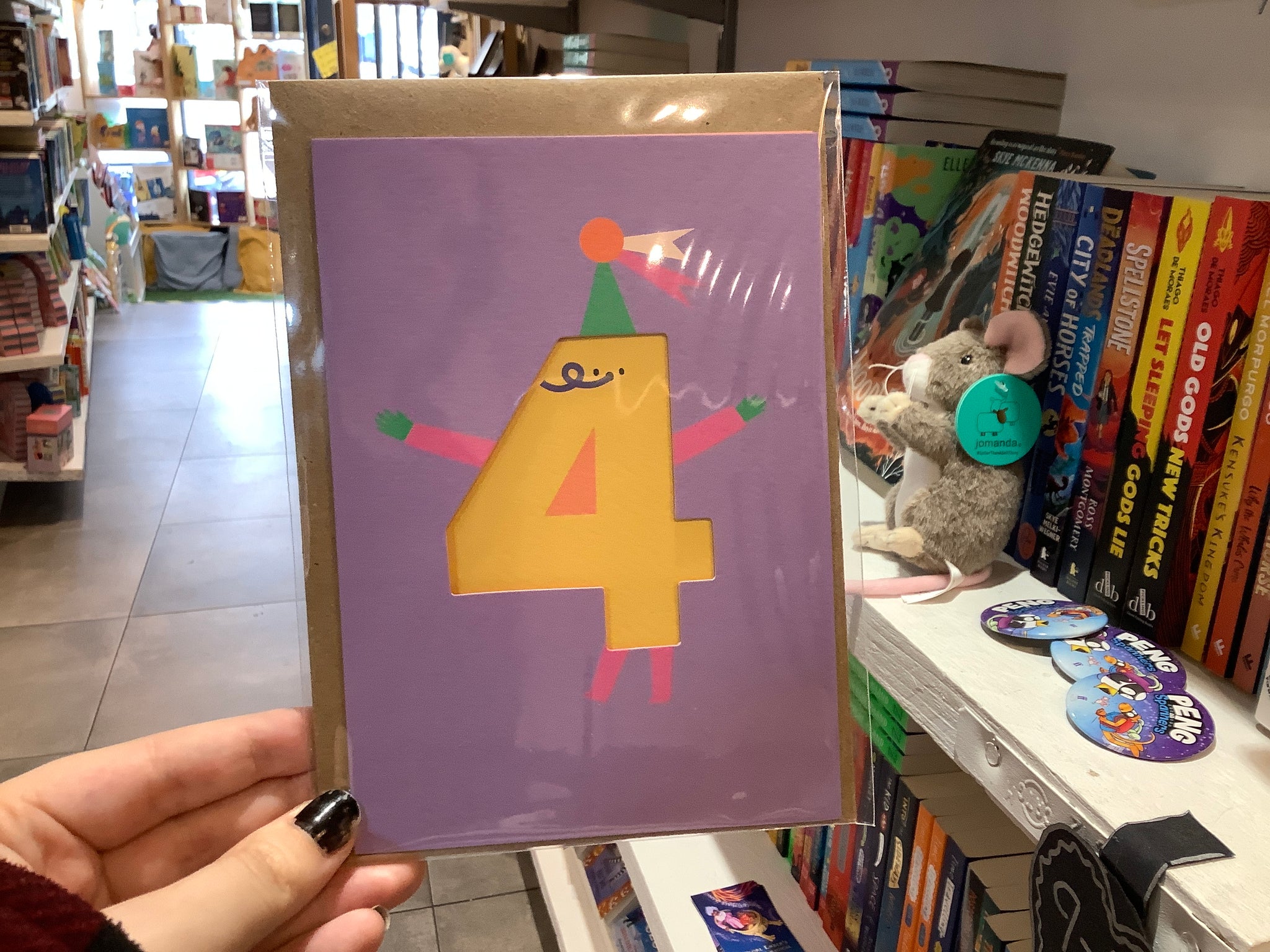 Rumble Cards Number 4 Die Cut Card
