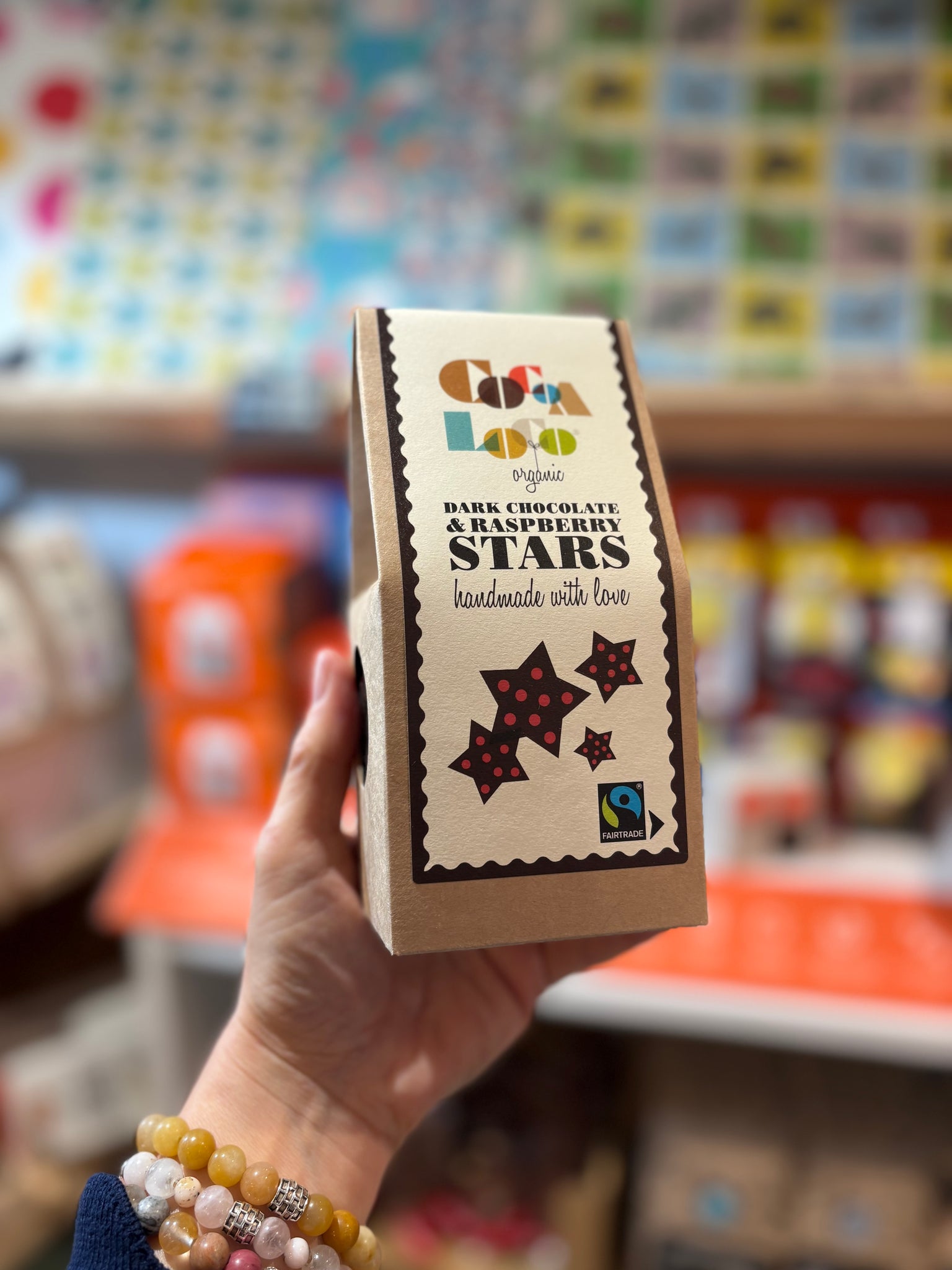 Cocoa Loco Dark Chocolate and Raspberry Stars