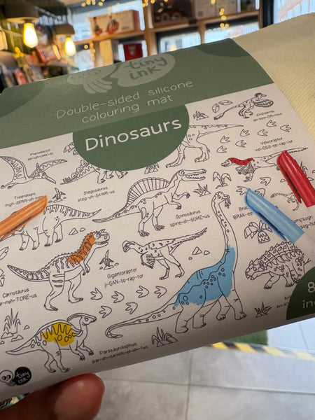 Tiny Ink Dinosaur Double Sided Silicone Colouring Mat