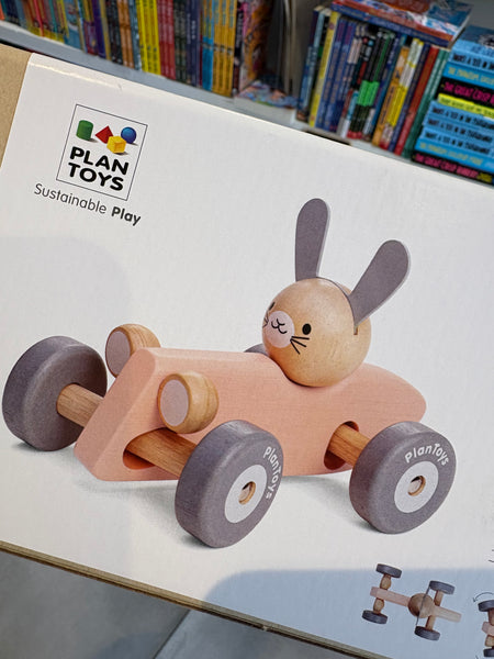 Plan Toys Bunny Wooden Racing Car
