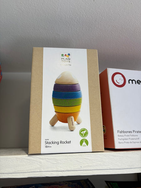 Plan Toys Wooden Stacking Rocket