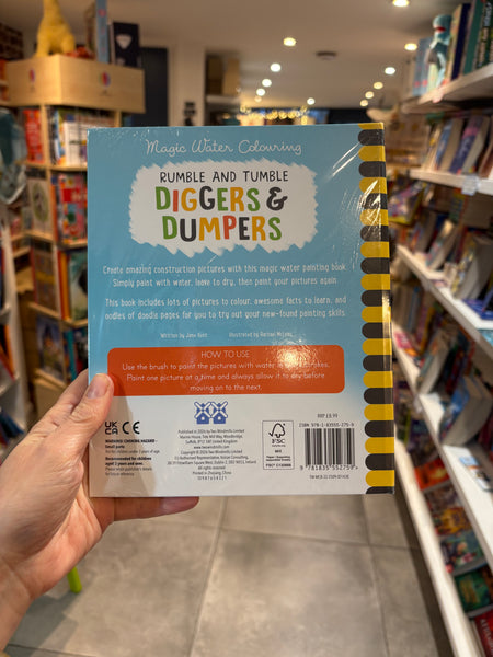 Magic Water Colouring - Rumble and Tumble Diggers & Dumpers