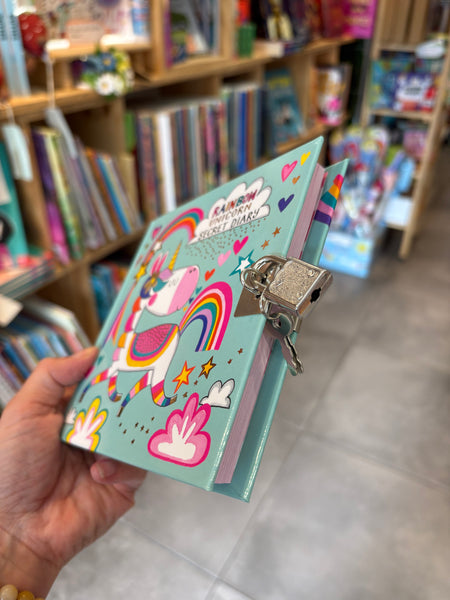 Lockable Secret Diary - Rainbow Unicorn