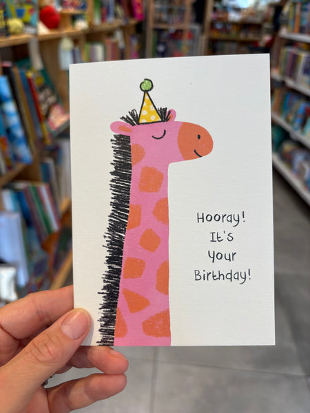 Hooray! It’s Your Birthday Pink Giraffe Card