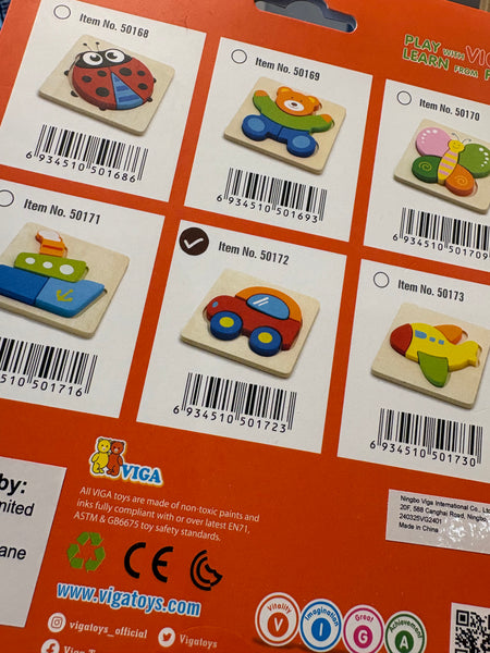 Viga Mini Wooden Vehicles Set