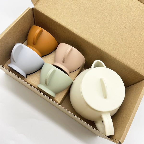 Baby Ellor Silicone Tea Play Set - White
