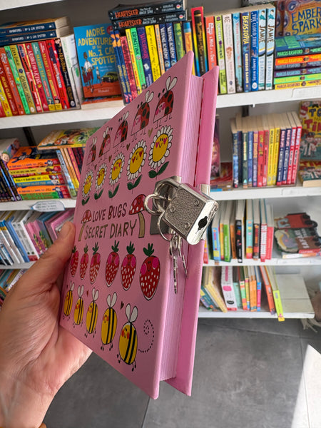 Lockable Secret Diary - Love Bugs