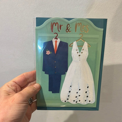 Raspberry Blossom Mr & Mrs Card