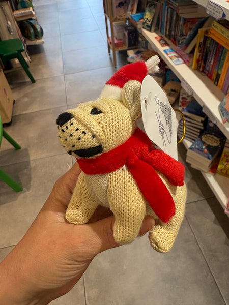 Knitted French Bulldog Christmas Bauble