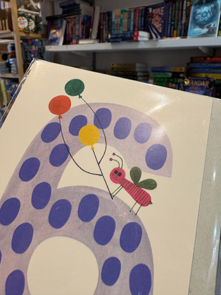 Number 6 Age Card (bugs) - Daria Solak