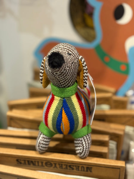 Best Years Knitted Sausage Dog Baby Rattle