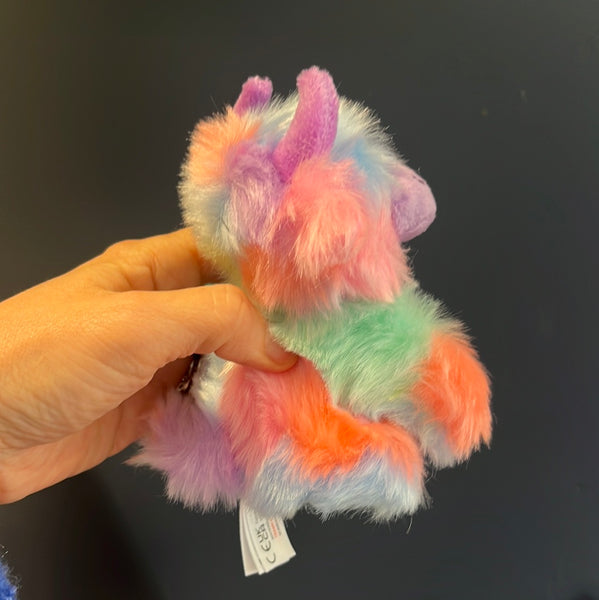 Mini RAINBOW Highland Cow Teddy