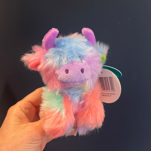 Mini RAINBOW Highland Cow Teddy