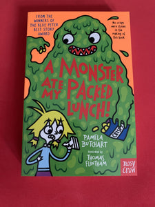 Hilarious, illustrated school-based antics where everything that happens leads to DRAMA and RUNNING AROUND and even some FAINTING! Izzy and her friends are on a school trip to a big lake. Gary Petrie is excited because the lodges where they're staying have ROBES AND SLIPPERS! The lake is dark and deep and a bit scary. But it's when they open their packed lunches that they know! There's a MONSTER in the lake and it's coming for their CRISPS!