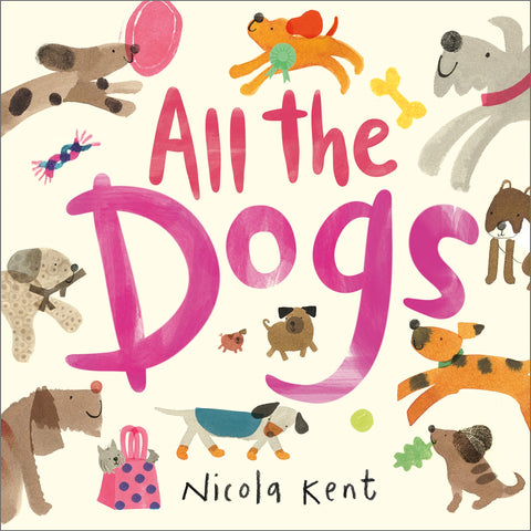 Created by the 2019 winner of the UK Independent Booksellers' Best New Illustrator Award! Nicola Kent presents... ALL THE DOGS! Big dogs, small dogs, hardly there at all dogs. Two dogs, three dogs, always need a pee dogs! Have fun reading along in this gorgeous doggy picture book and meet ALL the dogs