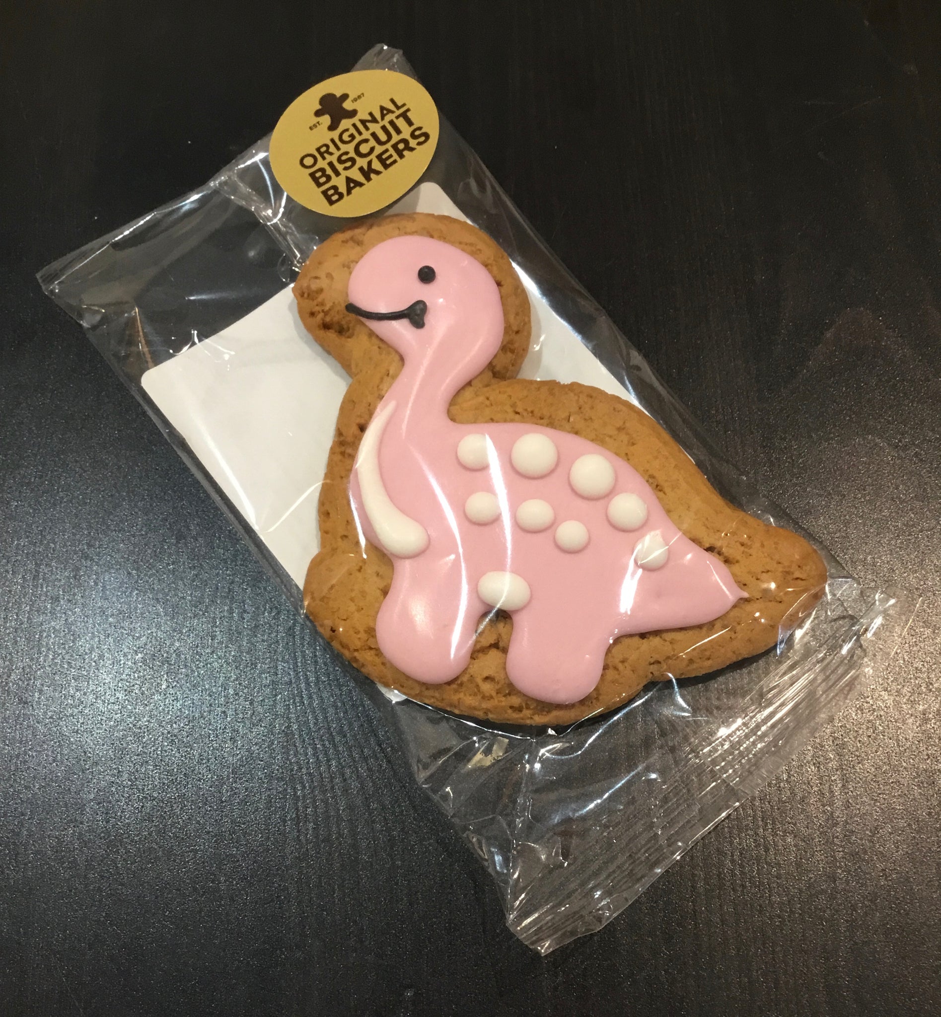 Gingerbread Dino pink/green