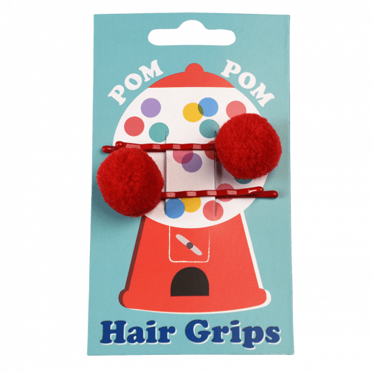 Pom Pom Hair Grips